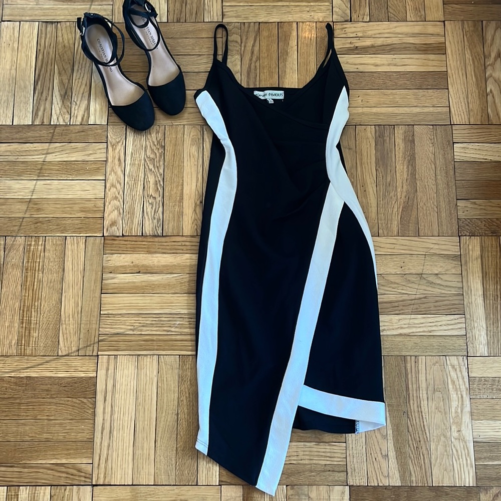 Asymmetrical Dress Black & Whit